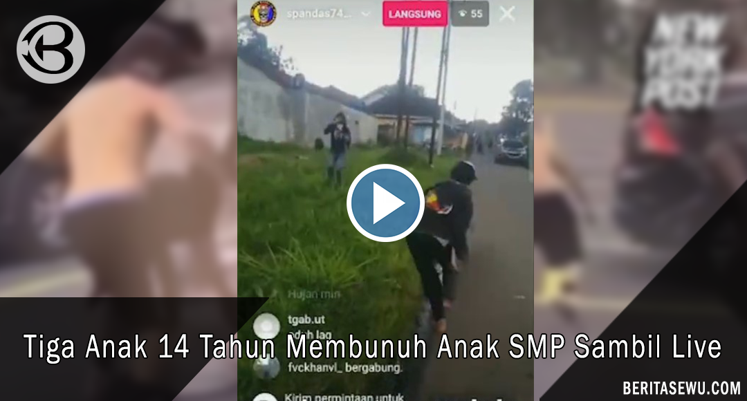 Video Pembunuhan Anak SMP, Pelaku Membacok Sambil Live
